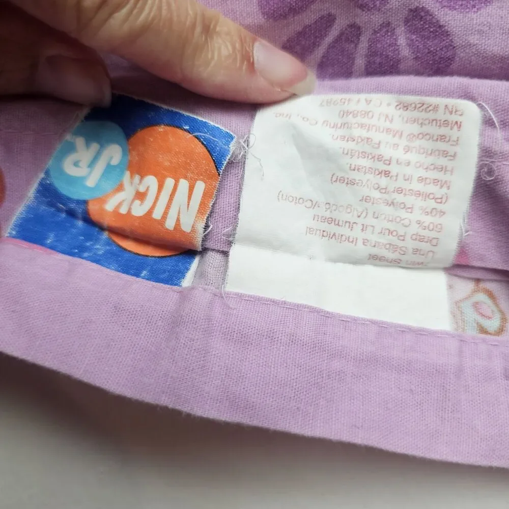 Vintage Nick Jr. Dora the Explorer Standard Pillowcase and twin flat sheet